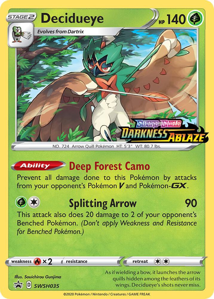 Decidueye - SWSH035 (Prerelease) - SWSH: Sword & Shield Promo Sealed