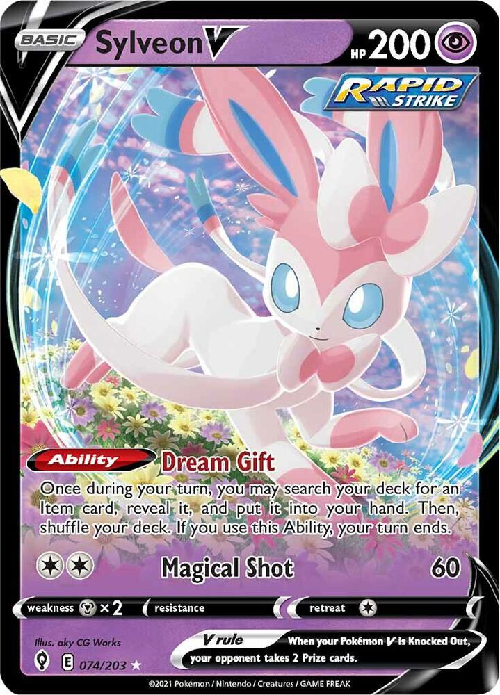 Sylveon V - 074/203 - SWSH07: Evolving Skies