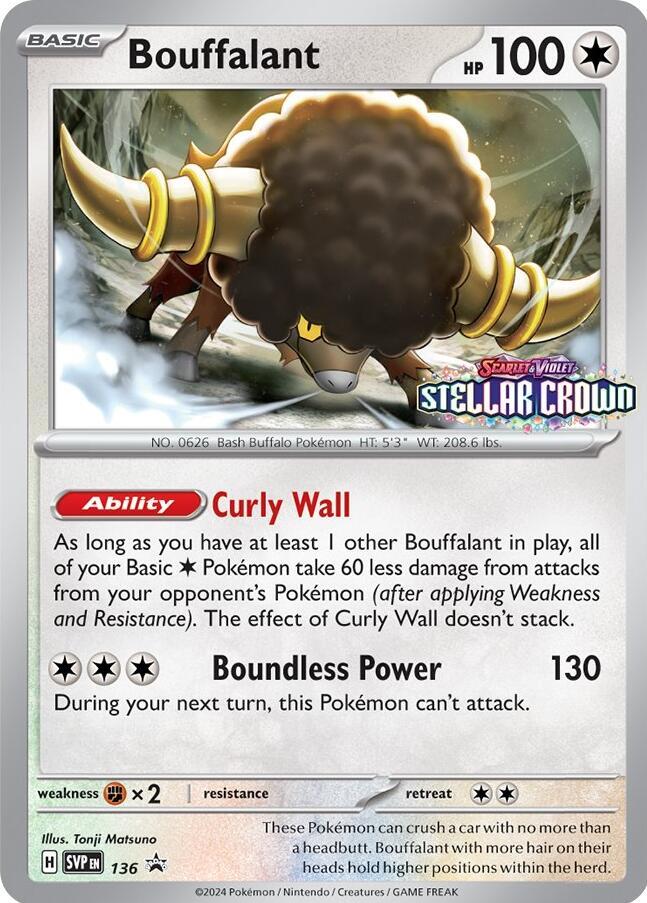 Bouffalant - 136 - SV: Scarlet & Violet Pre-Release Deck Sealed