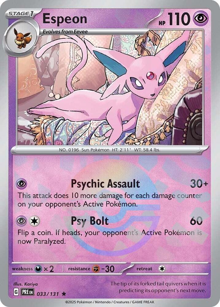 Espeon (Poke Ball Pattern) 033/131 - SV: Prismatic Evolutions (PRE)