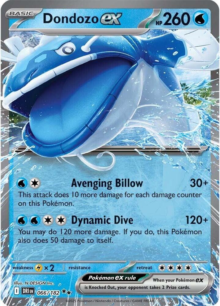 Dondozo ex - 066/182 - SV10: Destined Rivals