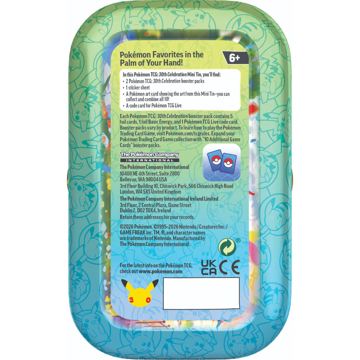 Pokémon TCG 30th Celebration - Mini Tin Display