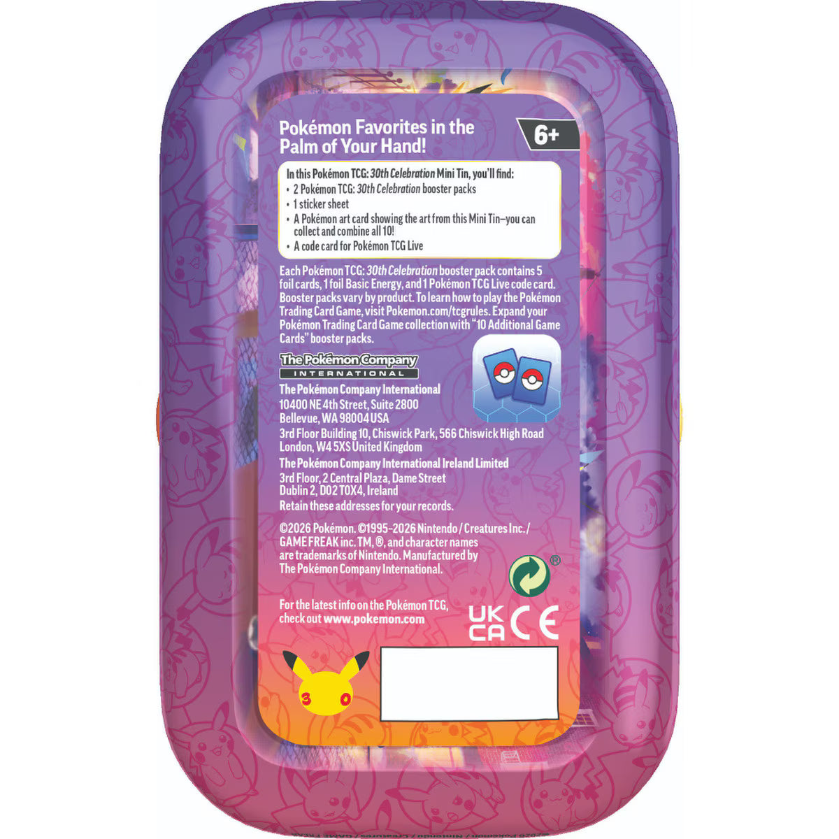 Pokémon TCG 30th Celebration - Mini Tin Display