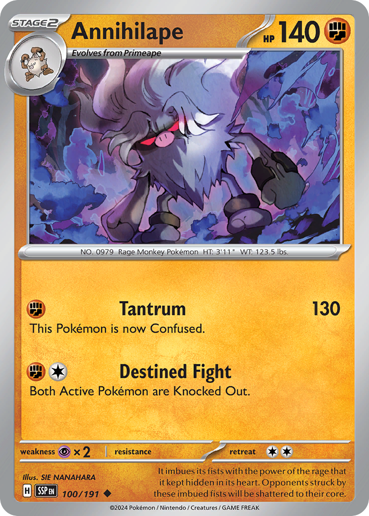 Annihilape- 100/191 - Surging Sparks (Reverse Holo)
