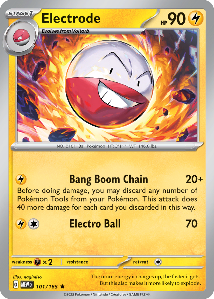 Electrode - 101/165 -SV: Scarlet & Violet 151 (MEW) (Reverse Holo)