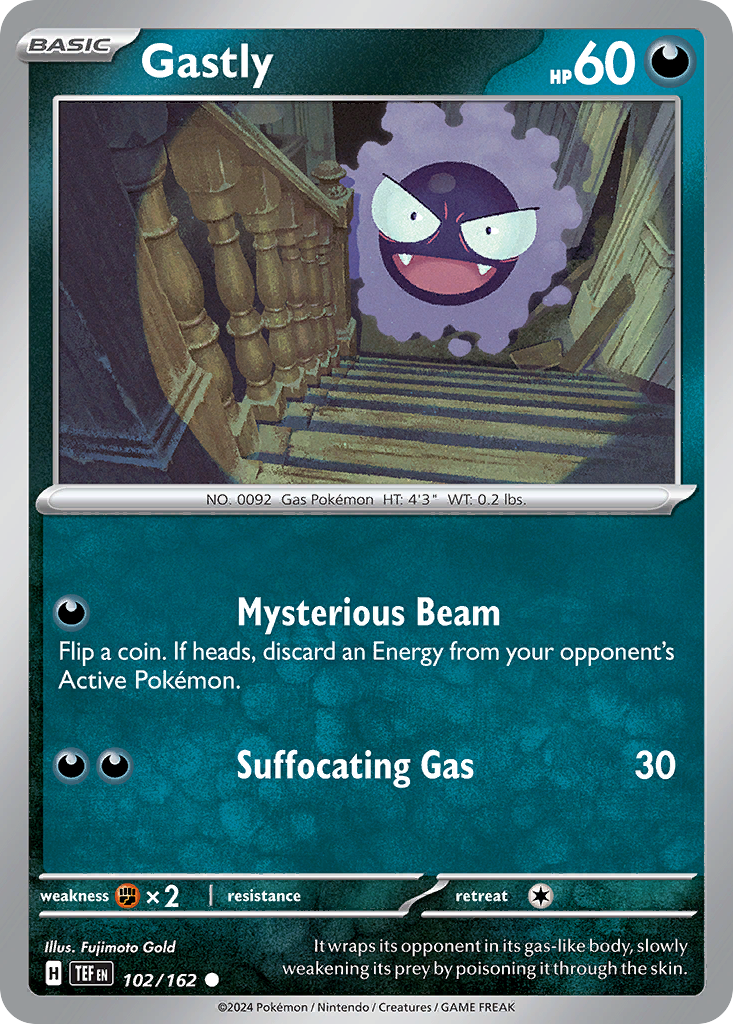 Gastly - 102/162 - Temporal Forces (Reverse Holo)