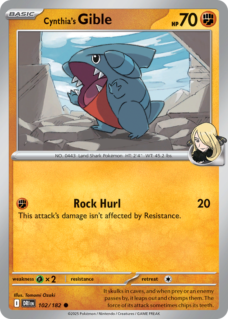 Cynthia's Gible - 102/182 - Destined Rivals