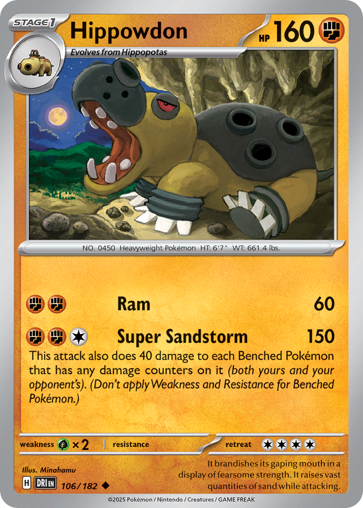 Hippowdon - 106/182 - Destined Rivals