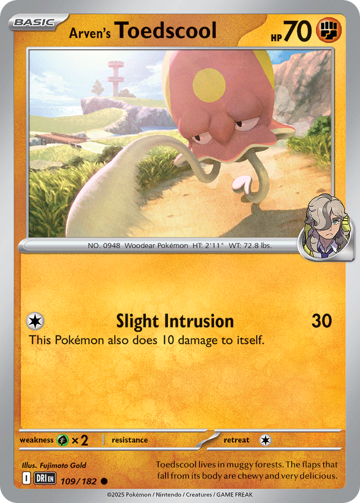 Arven's Toedscool - 109/182 - Destined Rivals (Reverse Holo)