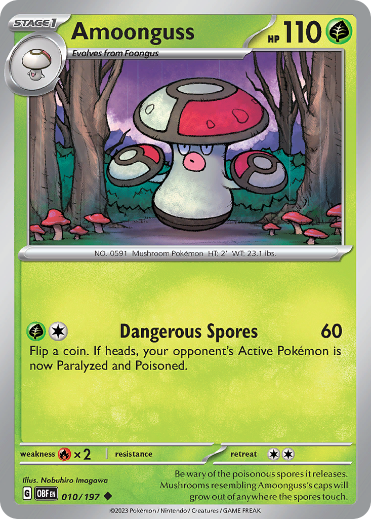 Amoonguss - 010/197 - Obsidian Flames (Reverse Holo)