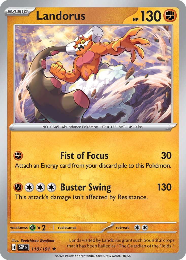 Landorus- 110/191 - Surging Sparks (Holo)