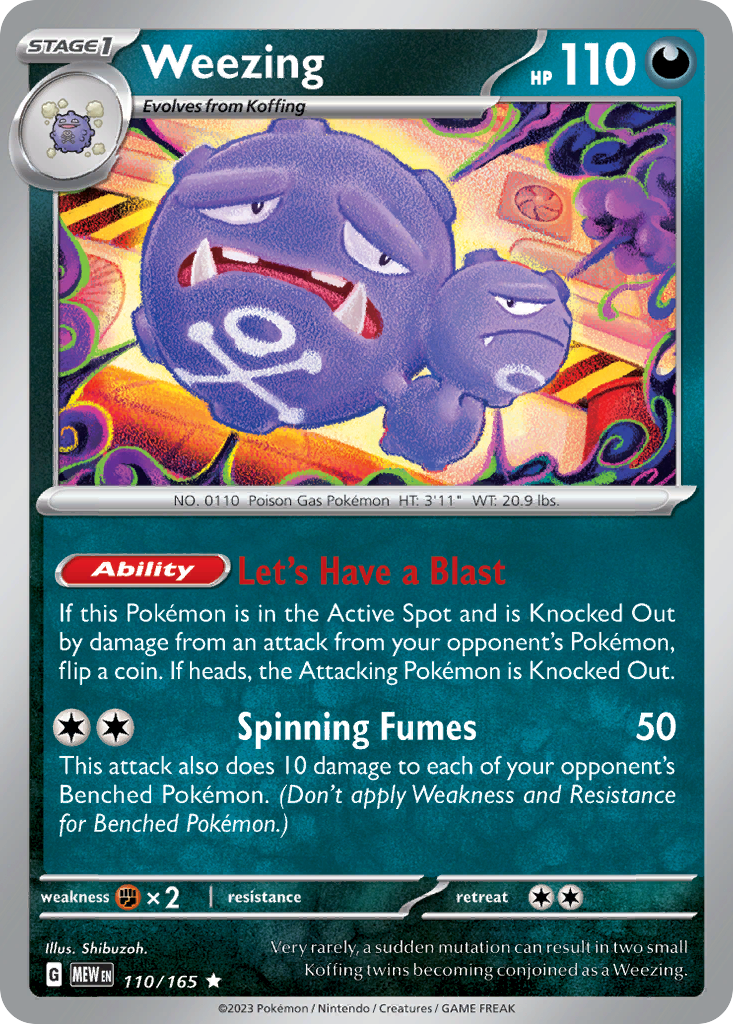 Weezing - 110/165 -SV: Scarlet & Violet 151 (MEW) (Holo)