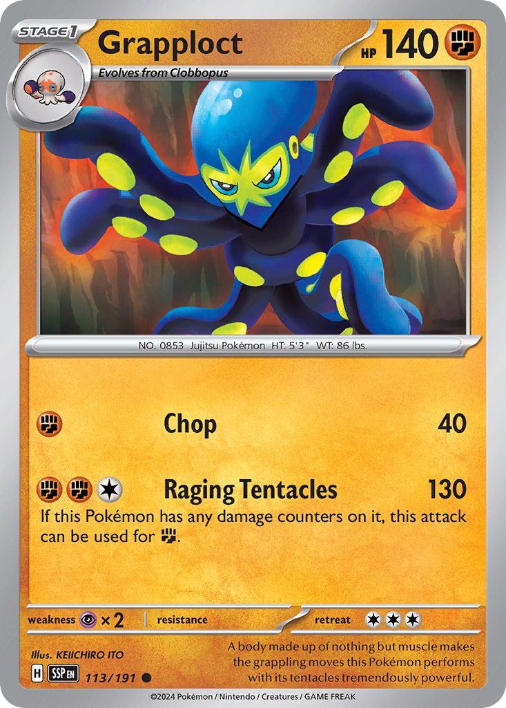 Grapploct- 113/191 - Surging Sparks (Reverse Holo)