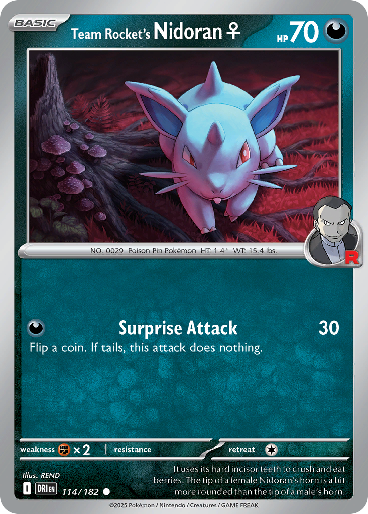 Team Rocket's Nidoran F - 114/182 - Destined Rivals