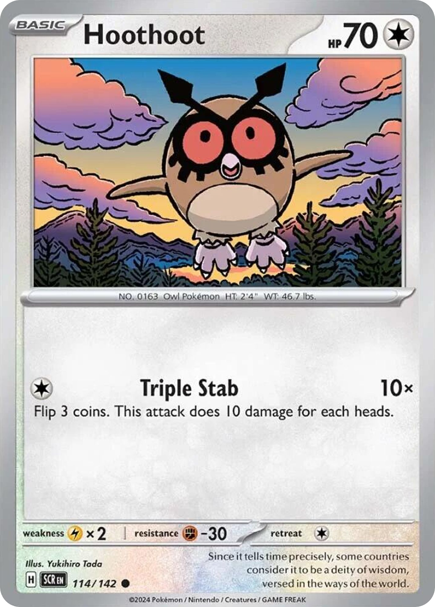 Hoothoot- 114/142 - Stellar Crown