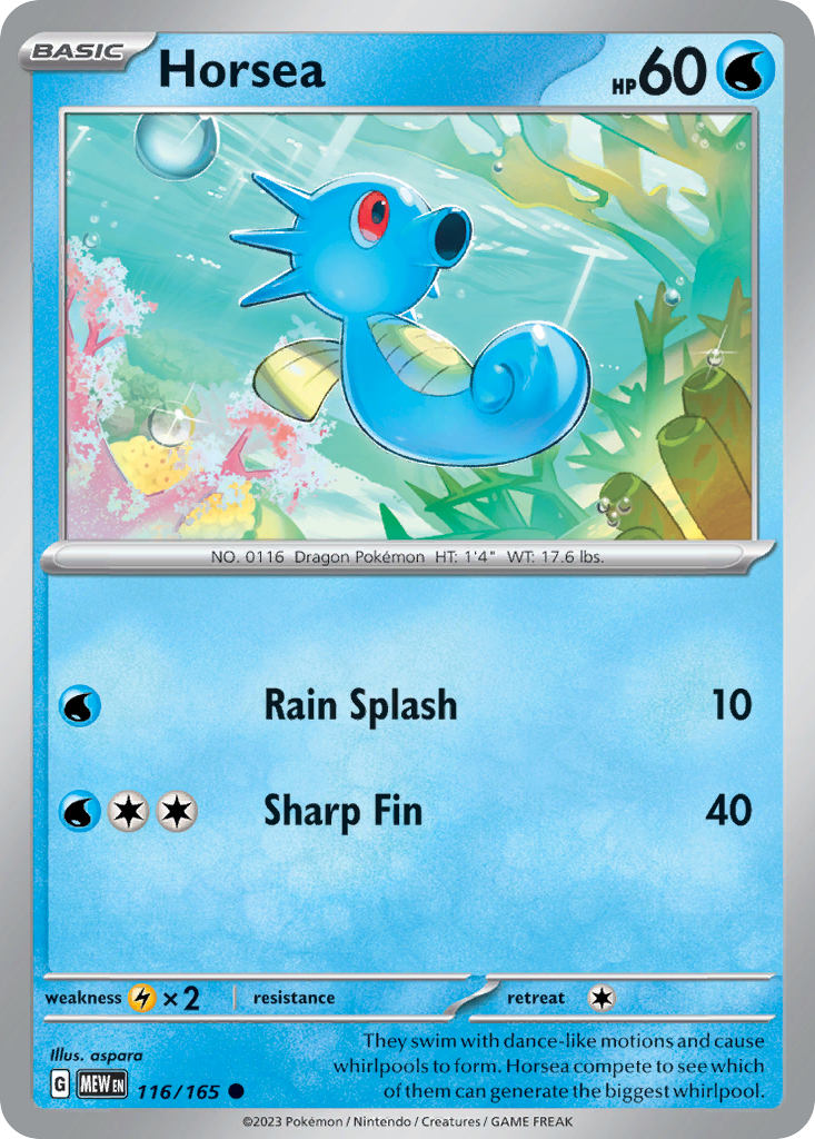 Horsea - 116/165 -SV: Scarlet & Violet 151 (MEW)