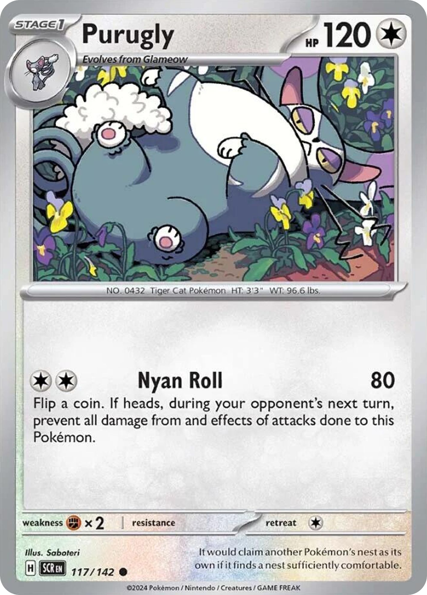 Purugly- 117/142 - Stellar Crown (Reverse Holo)