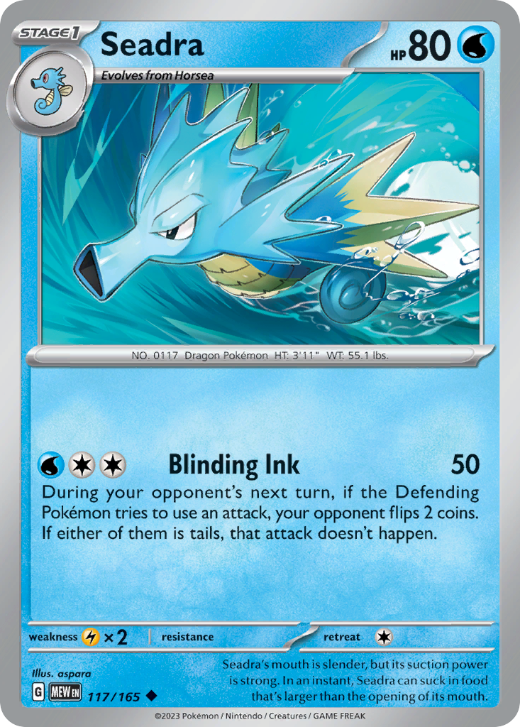 Seadra - 117/165 -SV: Scarlet & Violet 151 (MEW)