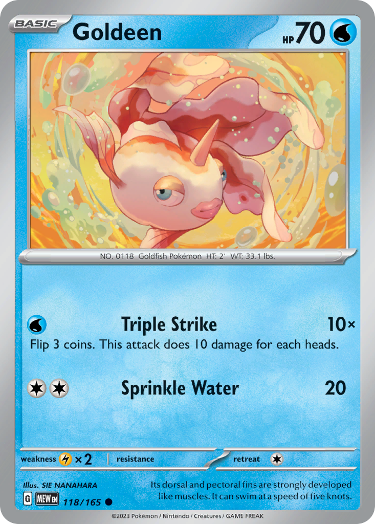 Goldeen - 118/165 -SV: Scarlet & Violet 151 (MEW) (Reverse Holo)