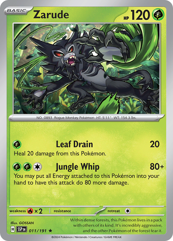 Zarude- 011/191 - Surging Sparks (Holo)