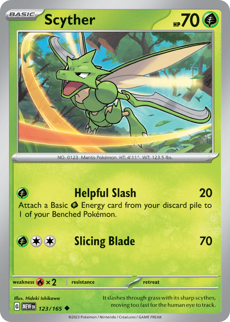 Scyther - 123/165 -SV: Scarlet & Violet 151 (MEW)