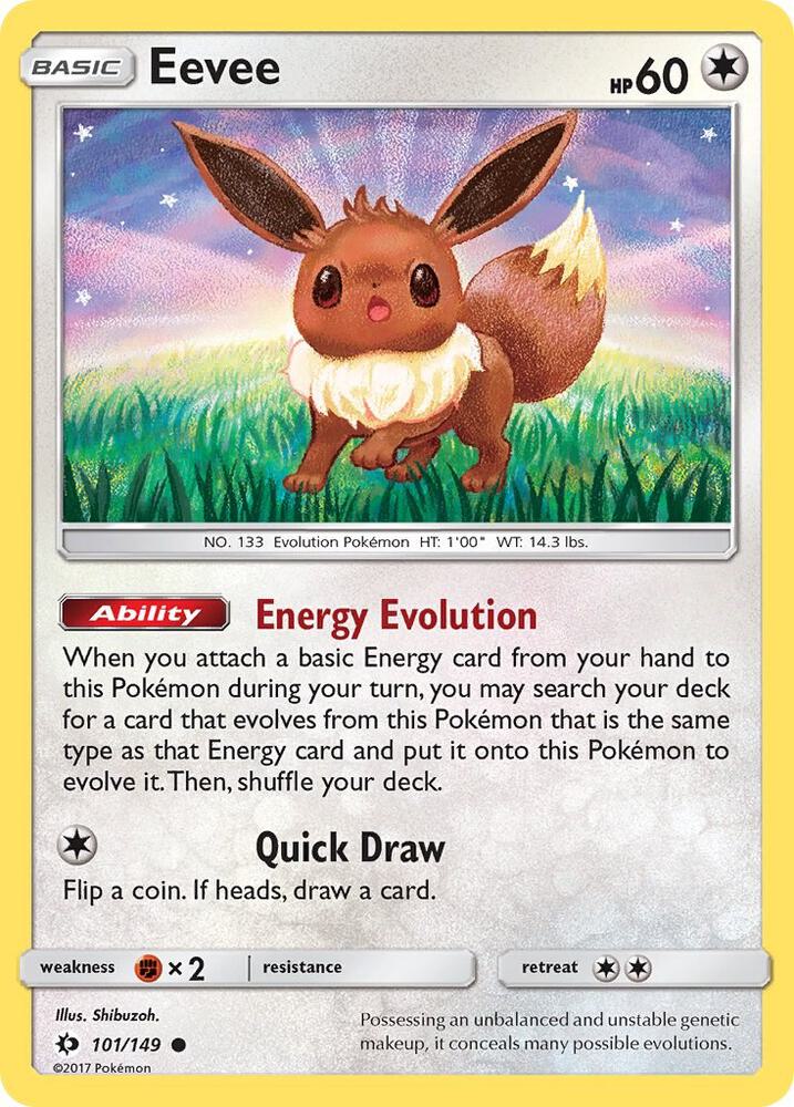 Eevee - 101/149 - SM Base Set (Reverse Holo)