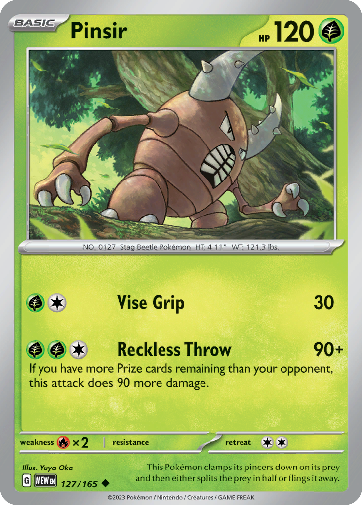 Pinsir - 127/165 -SV: Scarlet & Violet 151 (MEW)