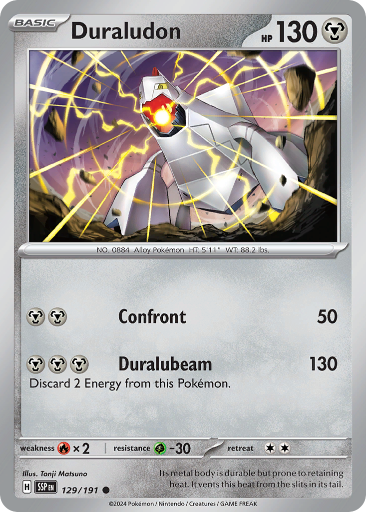 Duraludon- 129/191 - Surging Sparks (Reverse Holo)
