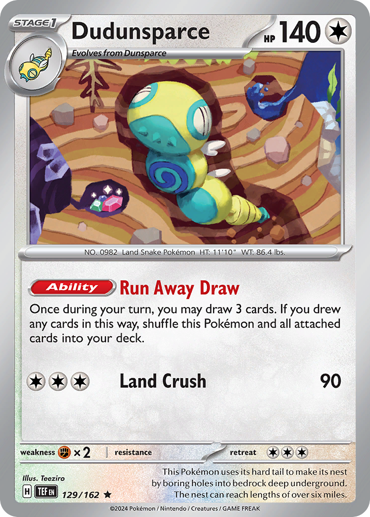 Dudunsparce - 129/162 - Temporal Forces (Holo)