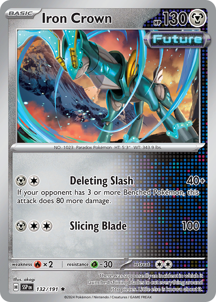 Iron Crown- 132/191 - Surging Sparks (Holo)