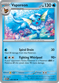 Vaporeon - 134/165 -SV: Scarlet & Violet 151 (MEW) (Reverse Holo)