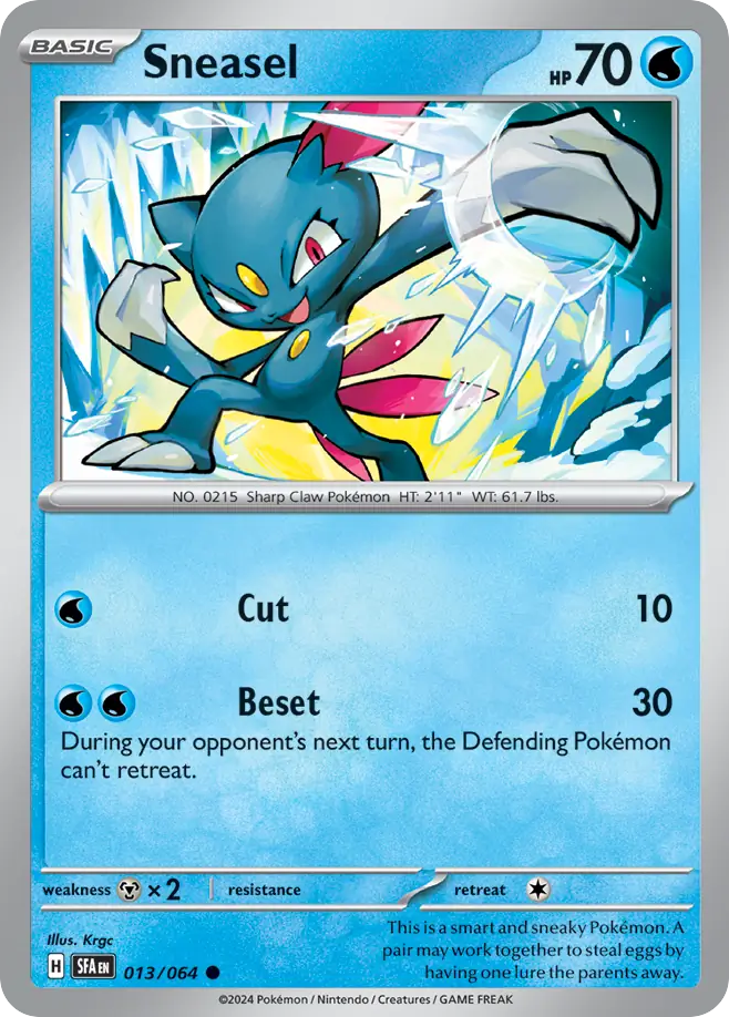 Sneasel - 013/064 - Shrouded Fable (Reverse Holo)