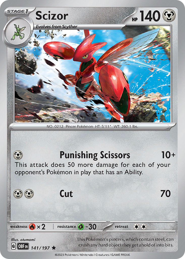 Scizor - 141/197 - Obsidian Flames (Holo)