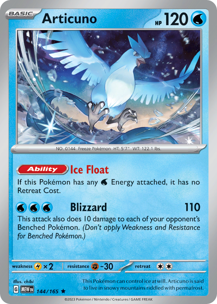 Articuno - 144/165 -SV: Scarlet & Violet 151 (MEW) (Holo)