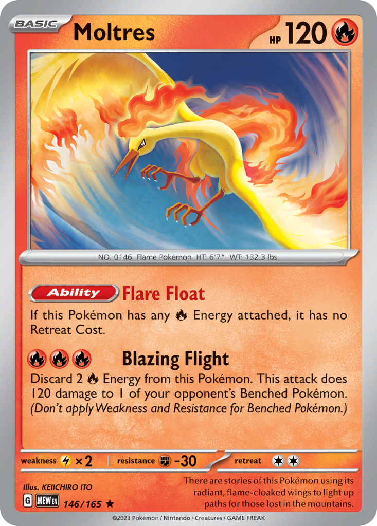Moltres - 146/165 -SV: Scarlet & Violet 151 (MEW) (Holo)