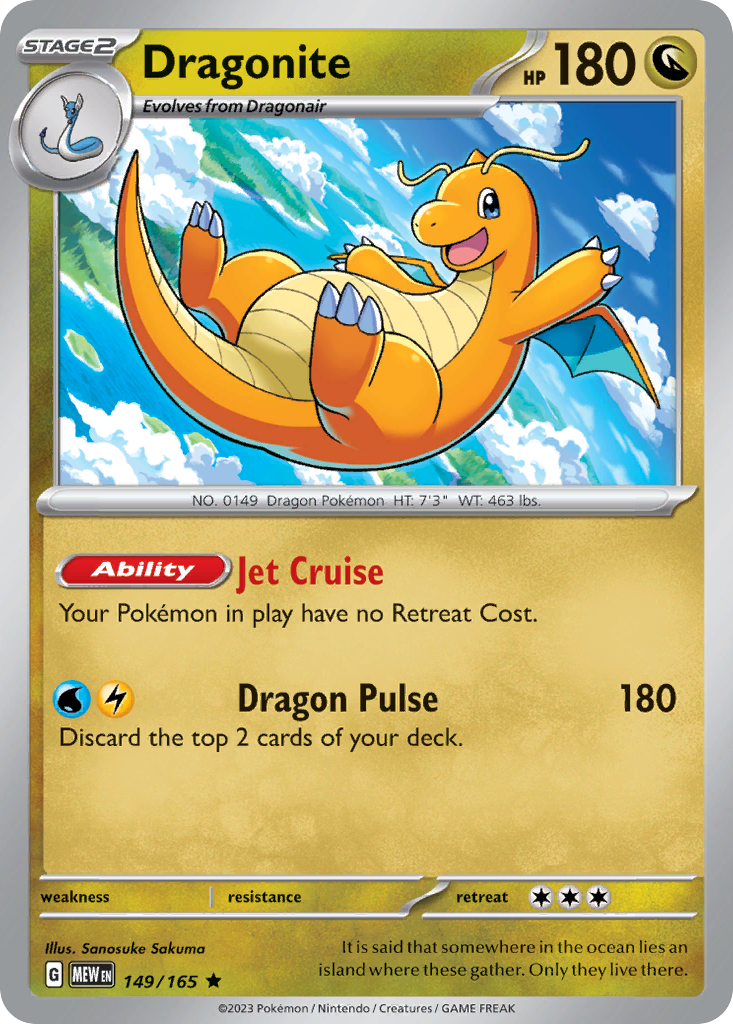 Dragonite - 149/165 -SV: Scarlet & Violet 151 (MEW) (Holo)