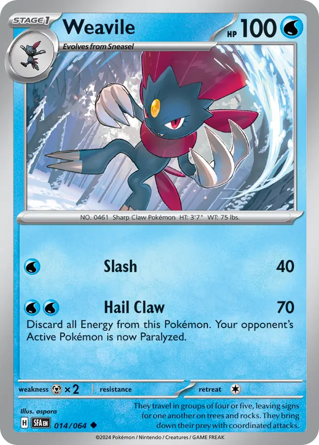 Weavile - 014/064 - Shrouded Fable (Reverse Holo)