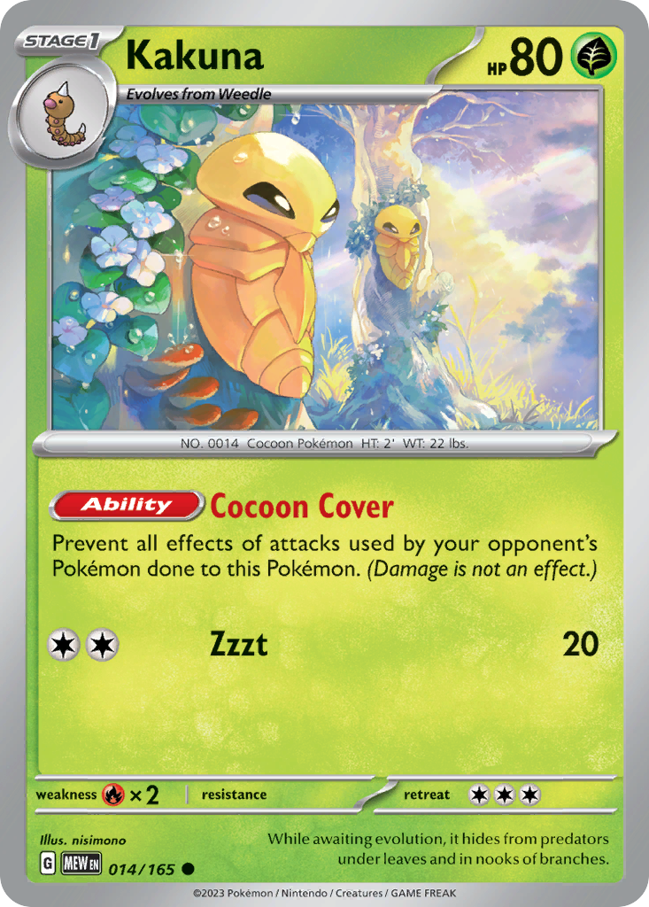 Kakuna - 014/165 -SV: Scarlet & Violet 151 (MEW) (Reverse Holo)