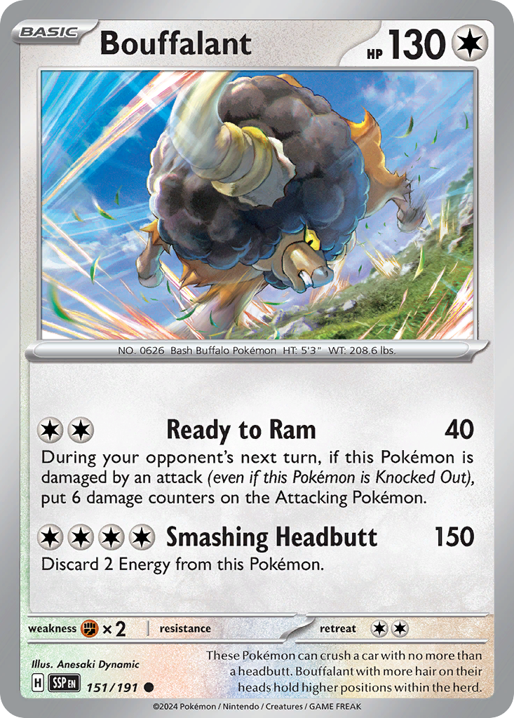 Bouffalant- 151/191 - Surging Sparks
