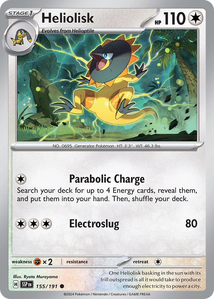Heliolisk- 155/191 - Surging Sparks (Reverse Holo)