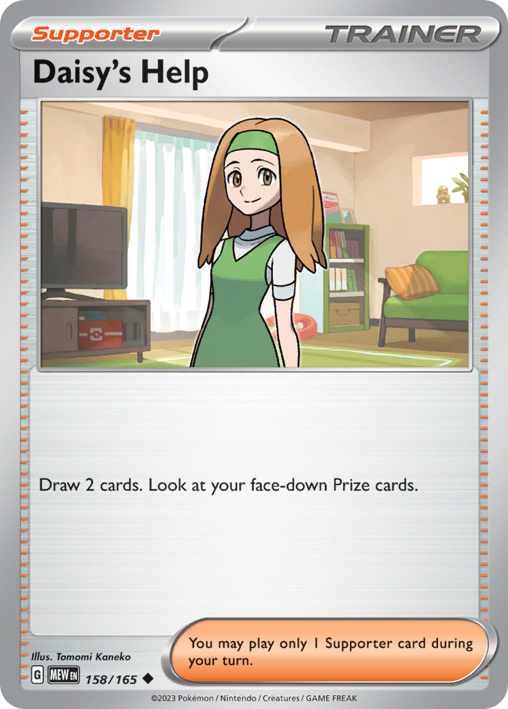 Daisy's Help - 158/165 -SV: Scarlet & Violet 151 (MEW) (Reverse Holo)