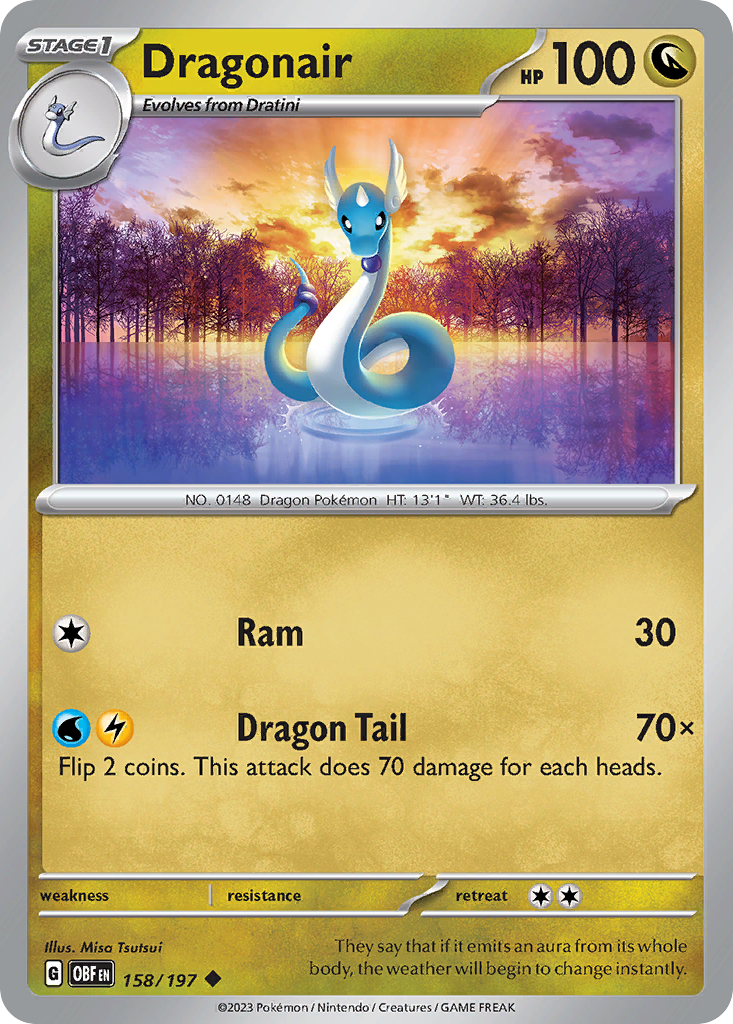 Dragonair - 158/197 - Obsidian Flames (Reverse Holo)