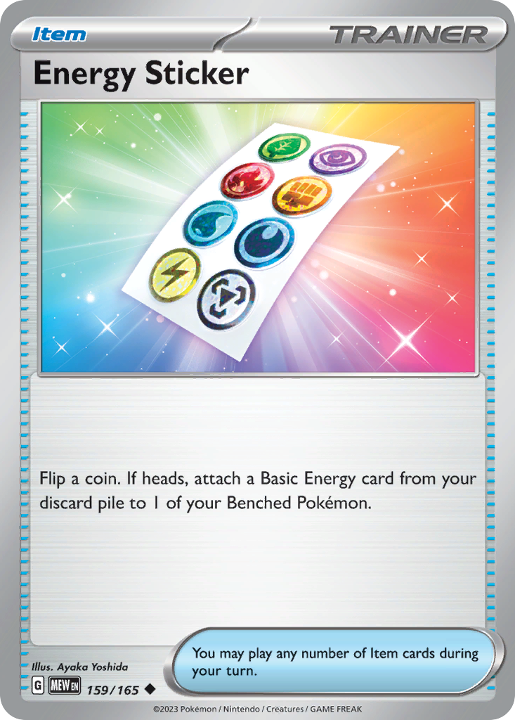 Energy Sticker - 159/165 -SV: Scarlet & Violet 151 (MEW) (Reverse Holo)
