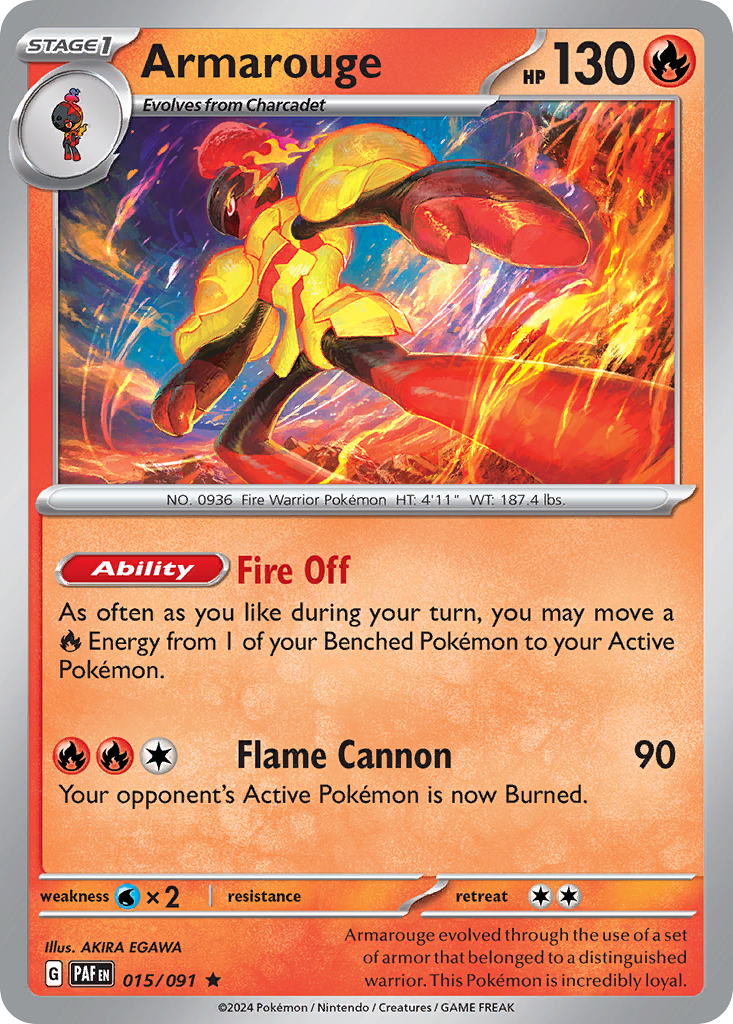 Armarouge - 015/091 - Paldean Fates (Holo)