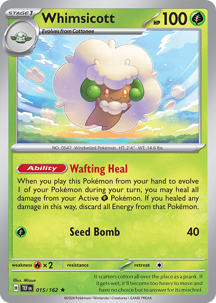 Whimsicott - 015/162 - Temporal Forces (Holo)