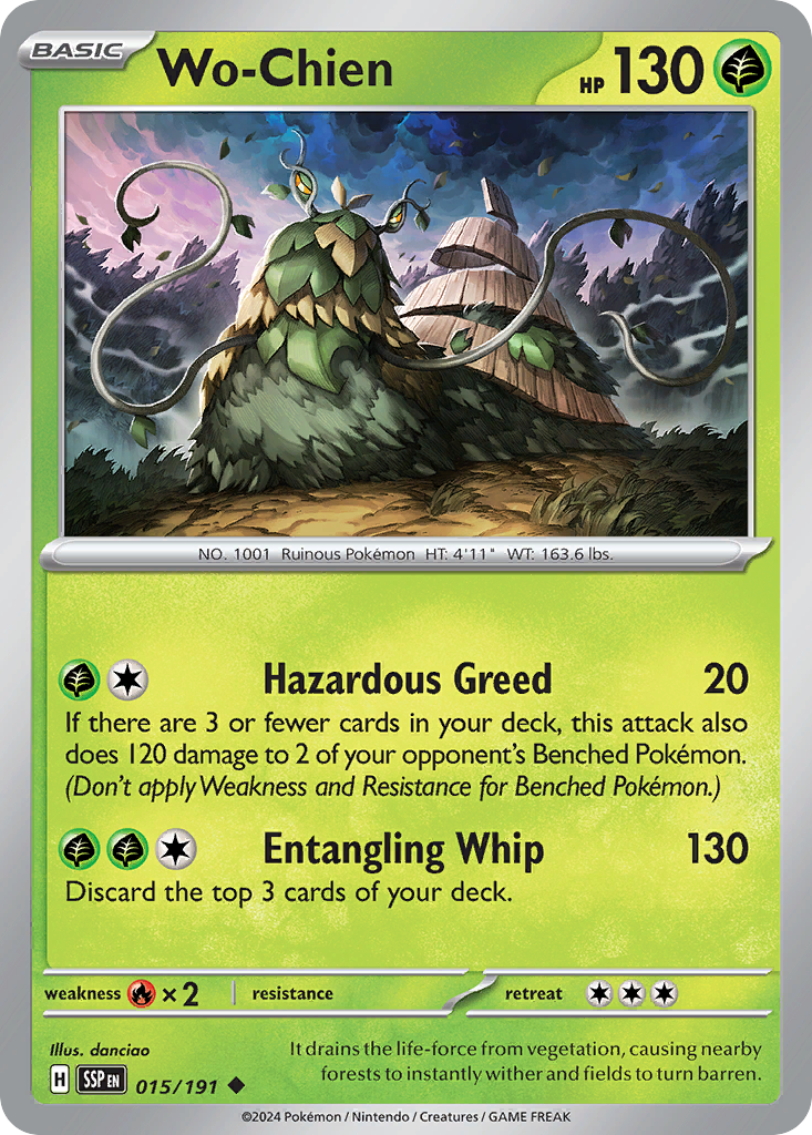 Wo-Chien- 015/191 - Surging Sparks (Reverse Holo)
