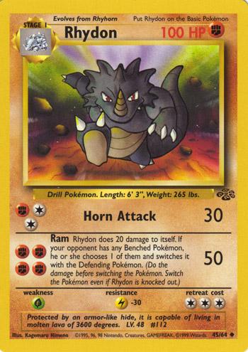 Rhydon - 45/64 - Jungle (base2) (Moderately Played)