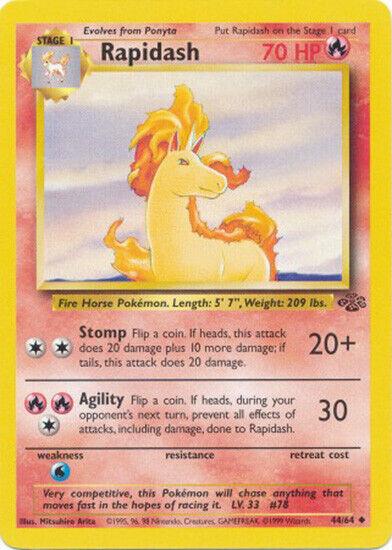 Rapidash - 44/64 - Jungle (base2) (Moderately Played)