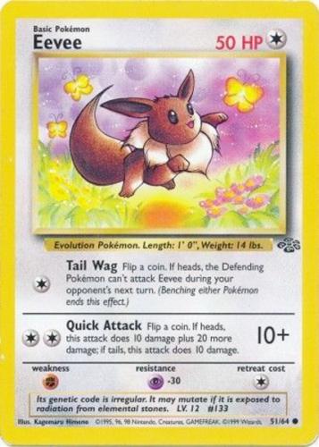 Eevee - 51/64 - Jungle (base2) (Lightly Played)