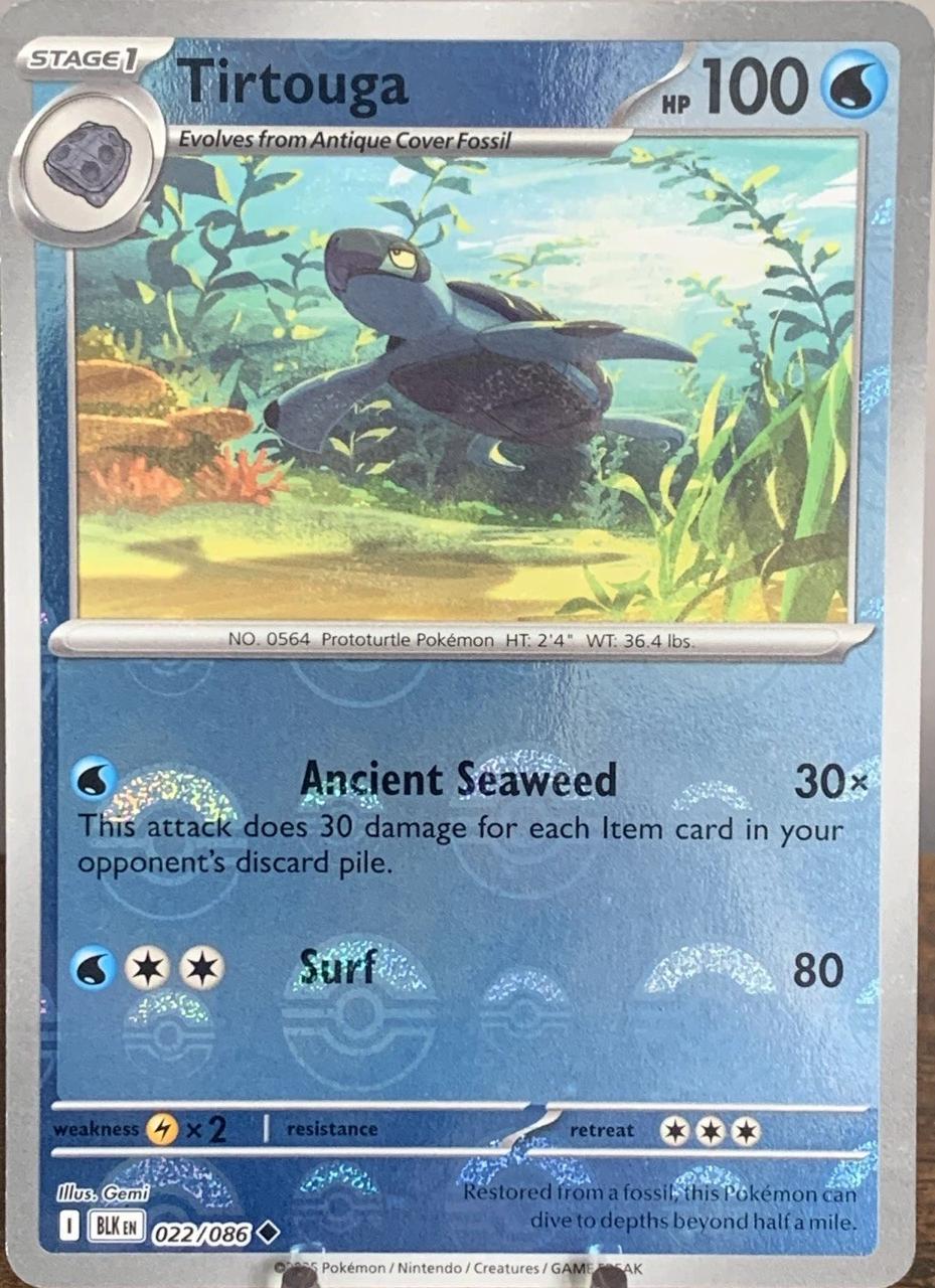 Tirtouga - 022/086 - Black Bolt (Poke Ball Pattern)